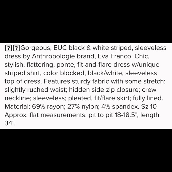 Eva Franco B&W Anthropologie Strata Cocktail Dress - Picture 7 of 8